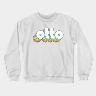 Otto - Retro Rainbow Typography Faded Style Crewneck Sweatshirt